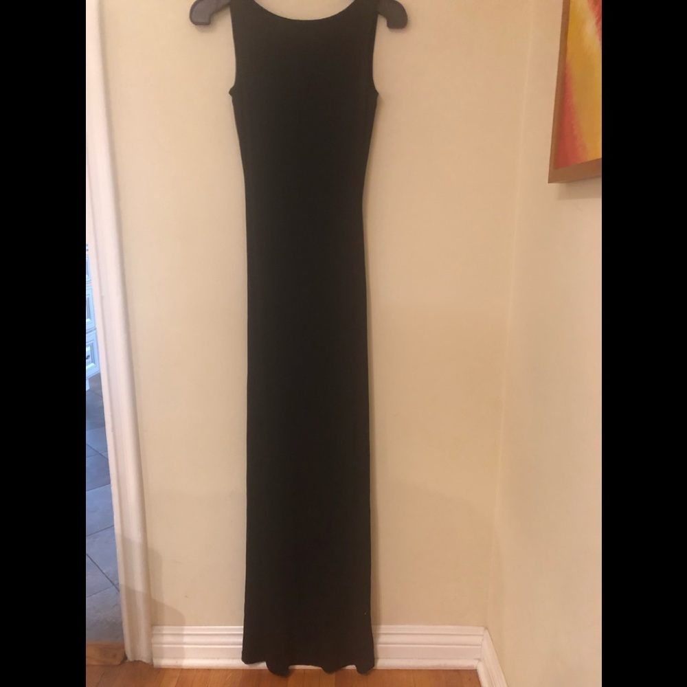 Black cotton backless dress from Venice boutique